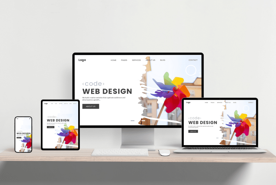 WEBデザインのモックアップ